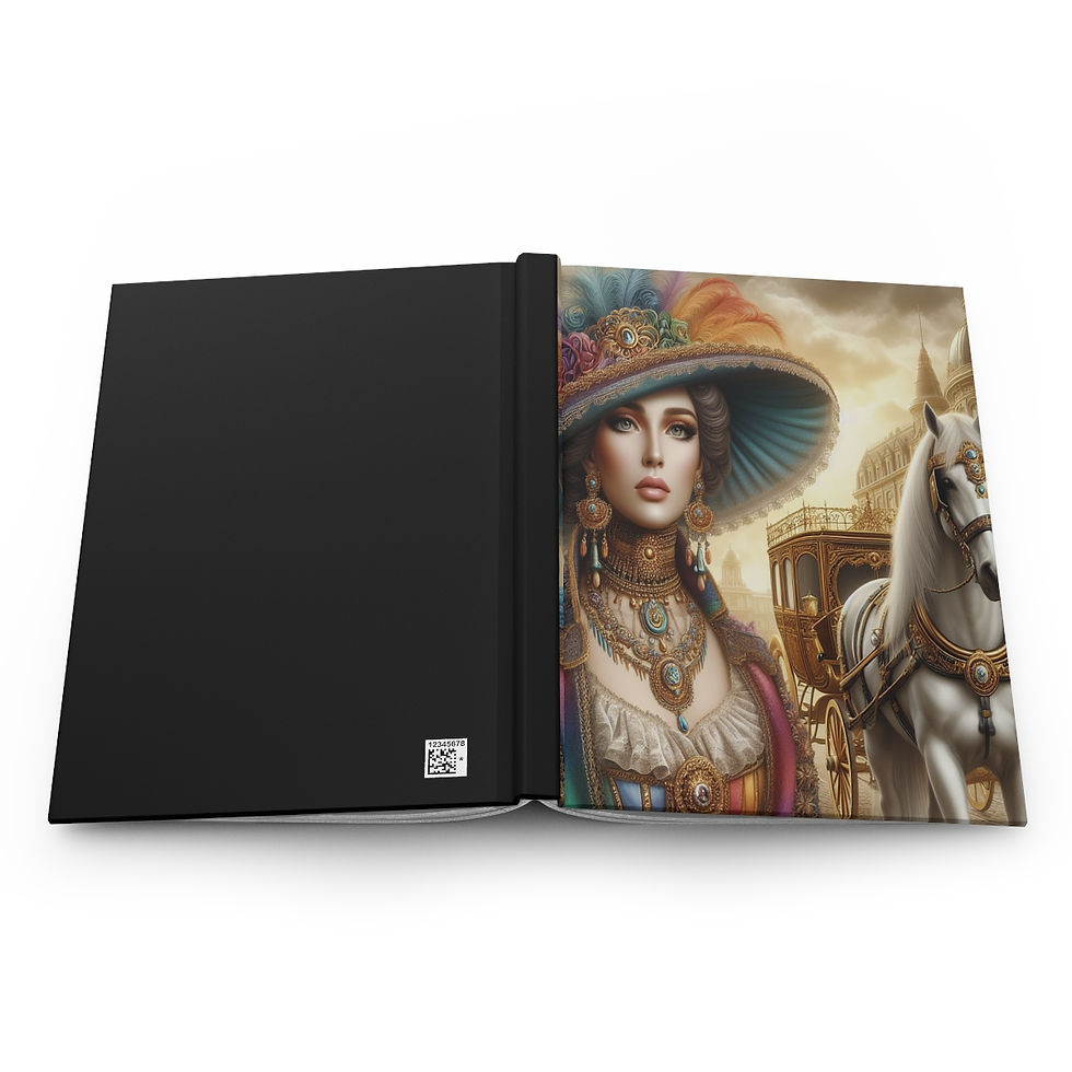 Thumbnail: Victorian Lady with Horse and Carriage Hardcover Journal Matte