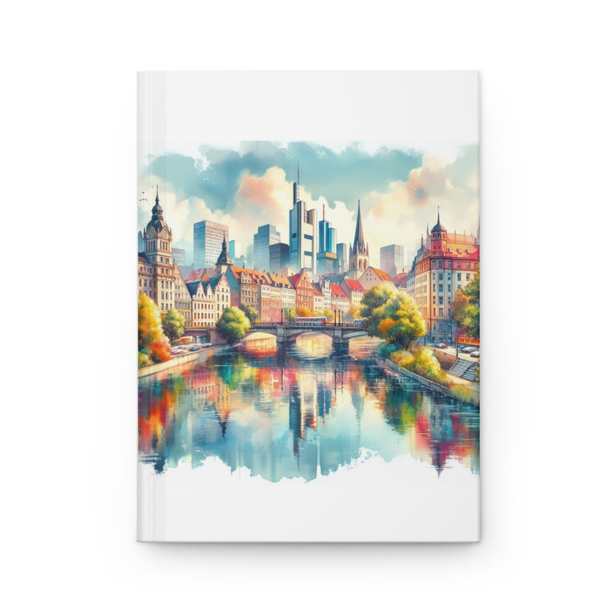 Watercolor City Hardcover Journal Matte