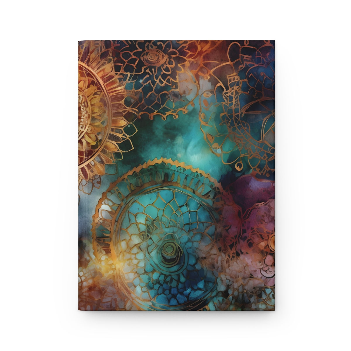 Abstract with Gold Design Hardcover Journal Matte