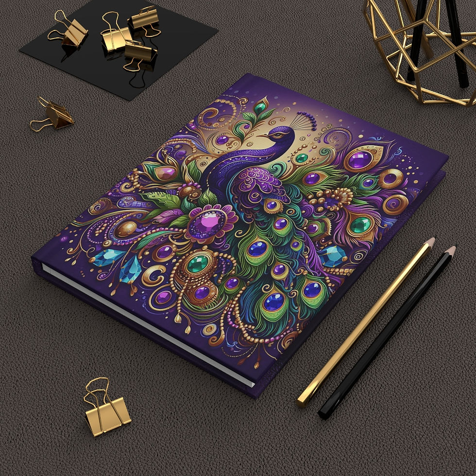 Thumbnail: Purple Peacock Hardcover Journal Matte