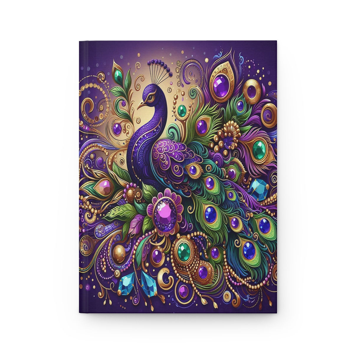 Purple Peacock Hardcover Journal Matte