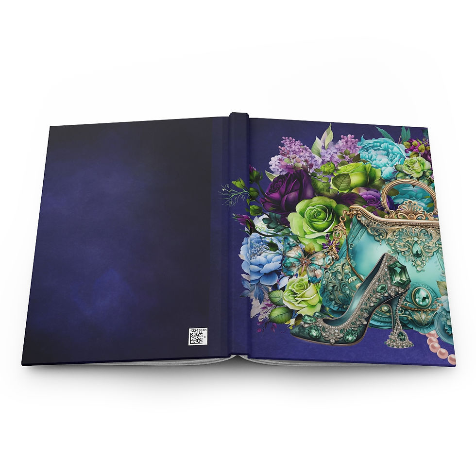 Thumbnail: Green Jeweled Shoe Turquoise Purse Hardcover Journal Matte
