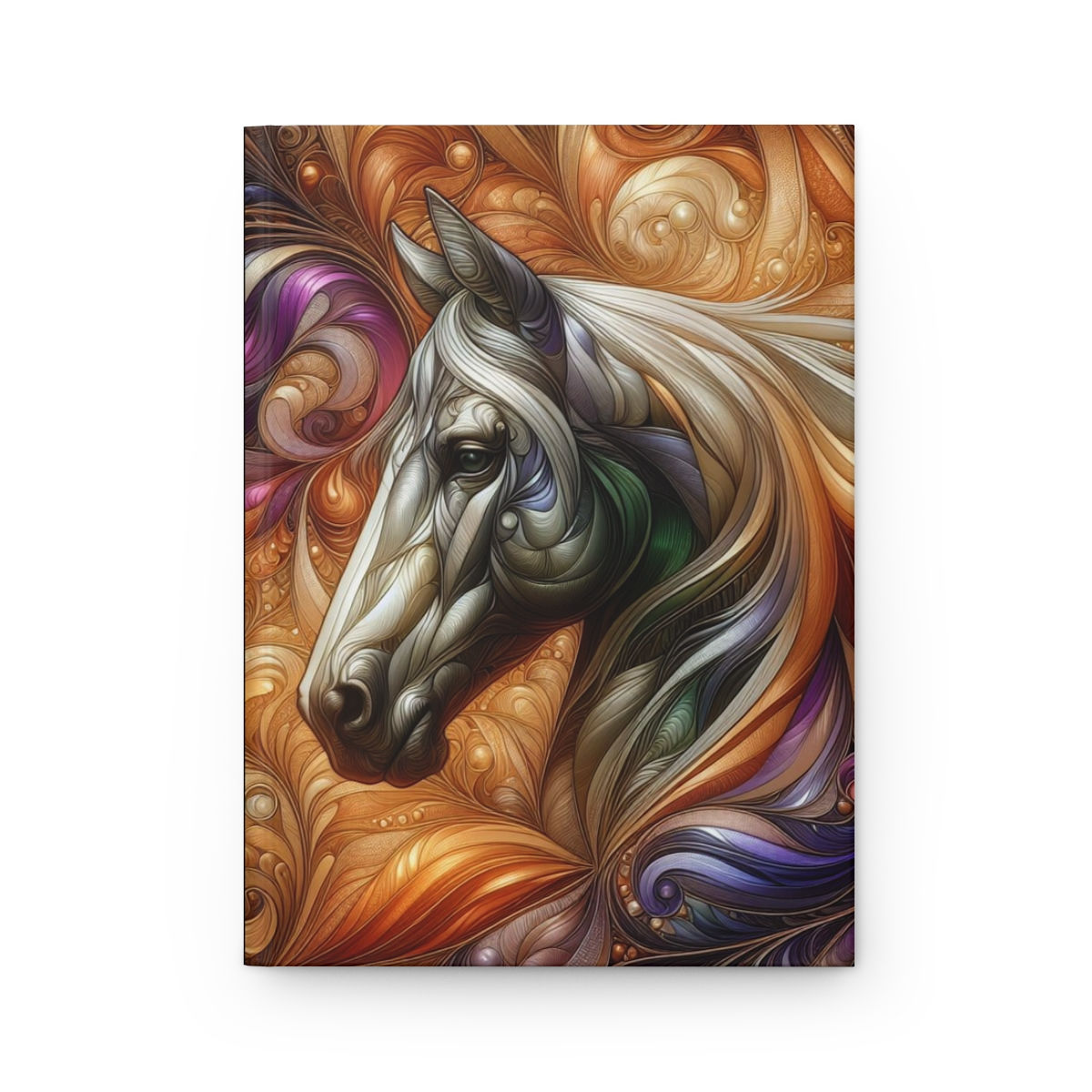 Orange and Purple Horse Hardcover Journal Matte