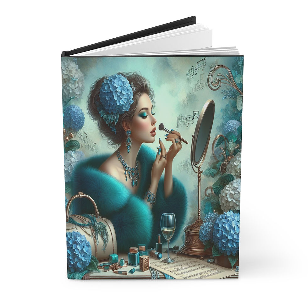 Thumbnail: Makeup Artist Teal and Blue Hardcover Journal Matte