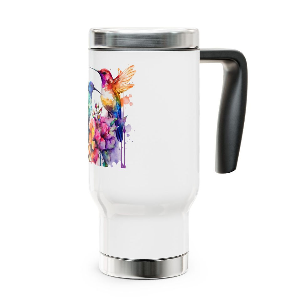 Thumbnail: Hummingbirds Stainless Steel Travel Mug 
