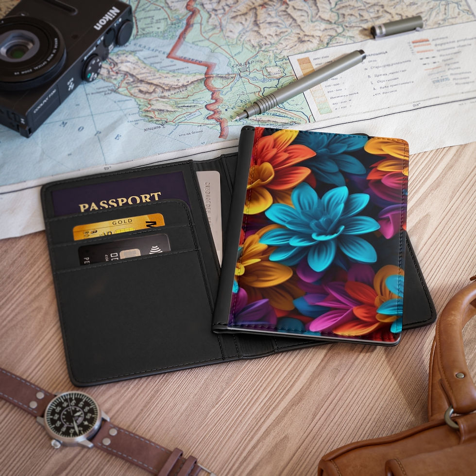 Thumbnail: Bright Flowered Passport Cover