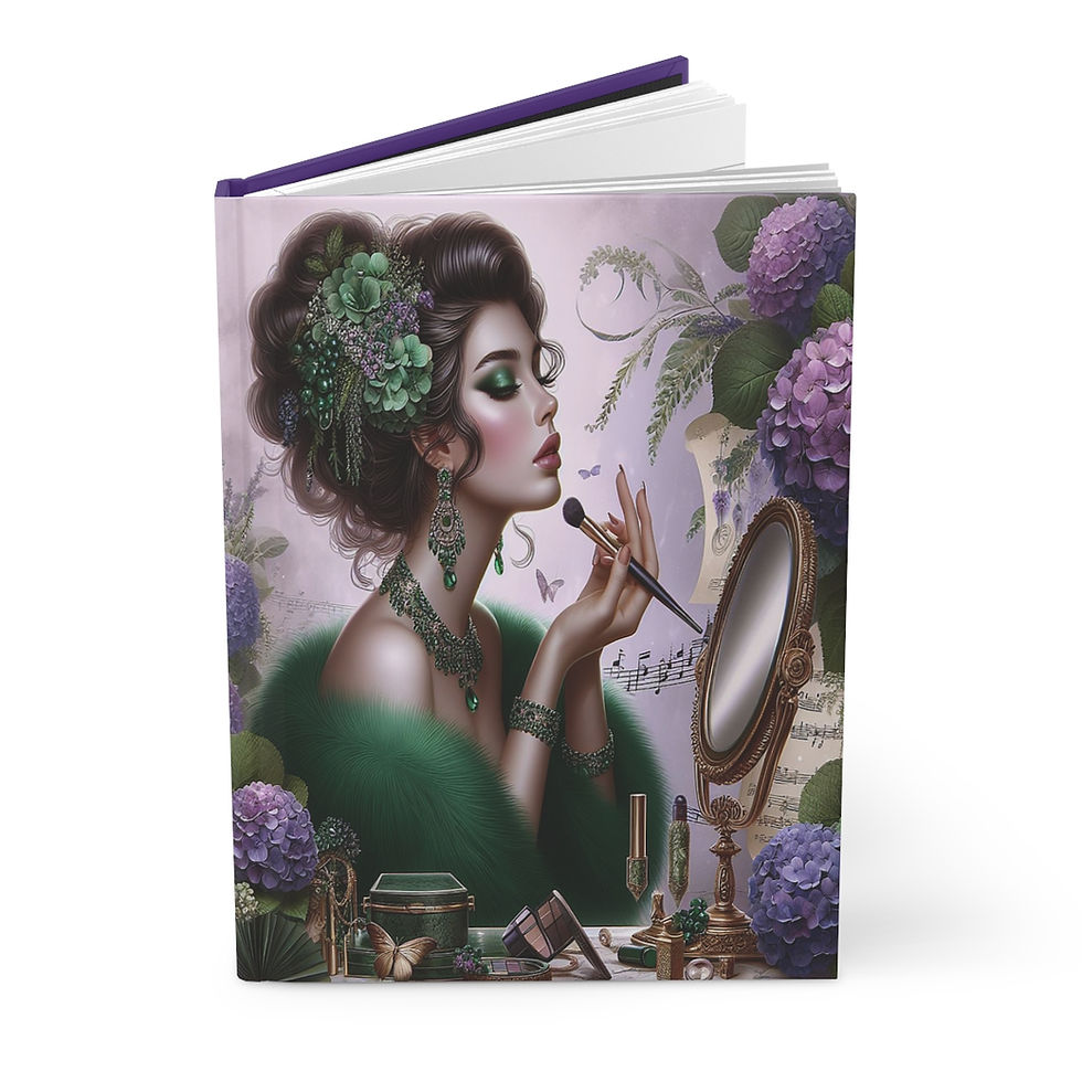 Thumbnail: Makeup Artist  Green and Purple -Hardcover Journal Matte -
