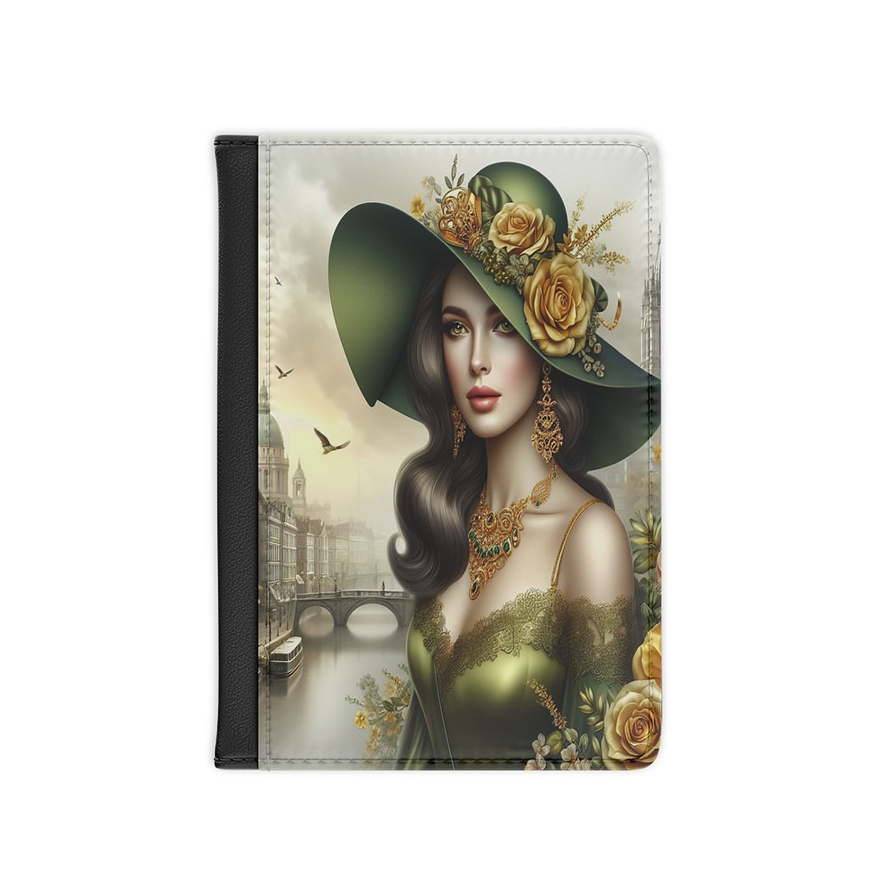 Thumbnail: Lady in Green and Yellow Hat Passport Cover