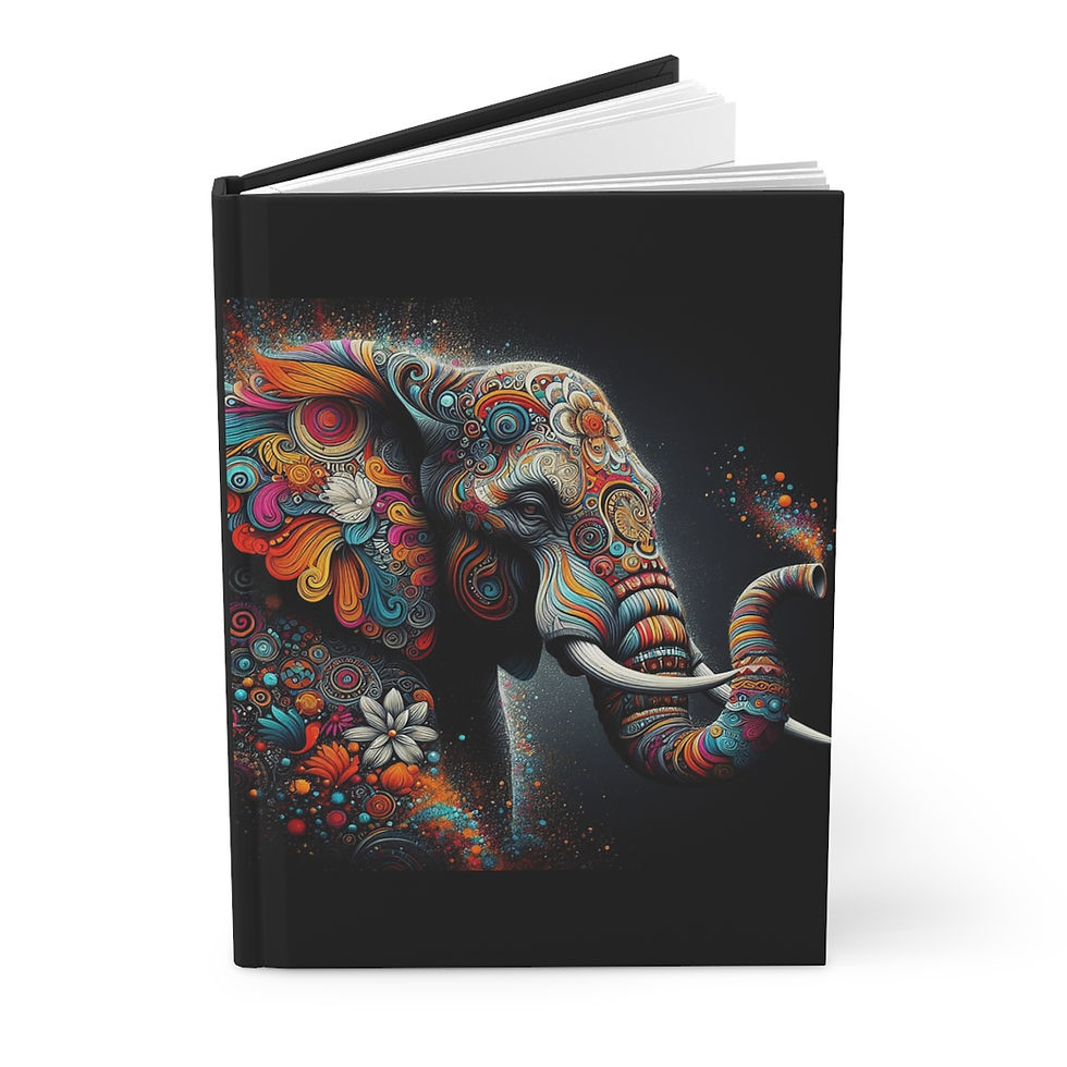 Thumbnail: Boho Elephant Hardcover Journal Matte
