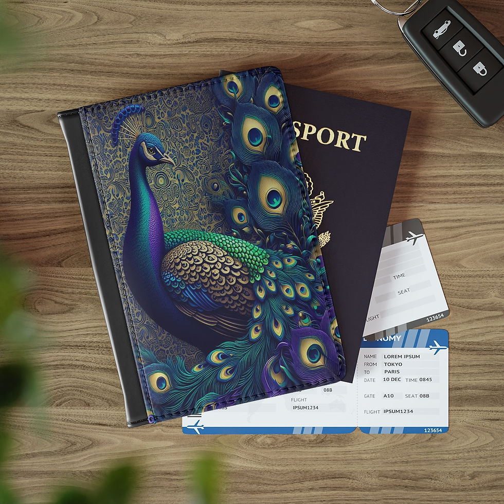 Thumbnail:  Blue Peacock Passport Cover