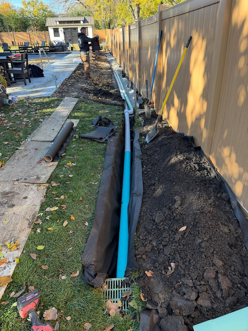 Raised Patio Wall Drainage
