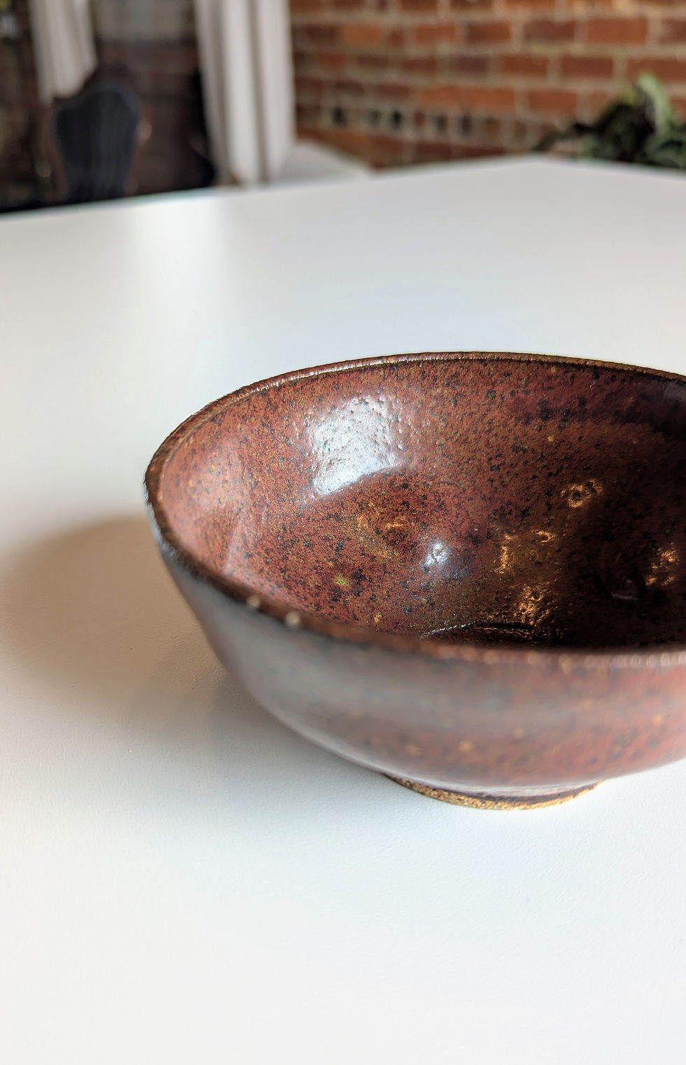 Thumbnail: Handmade Ceramic Bowl – Copper Earth Glaze