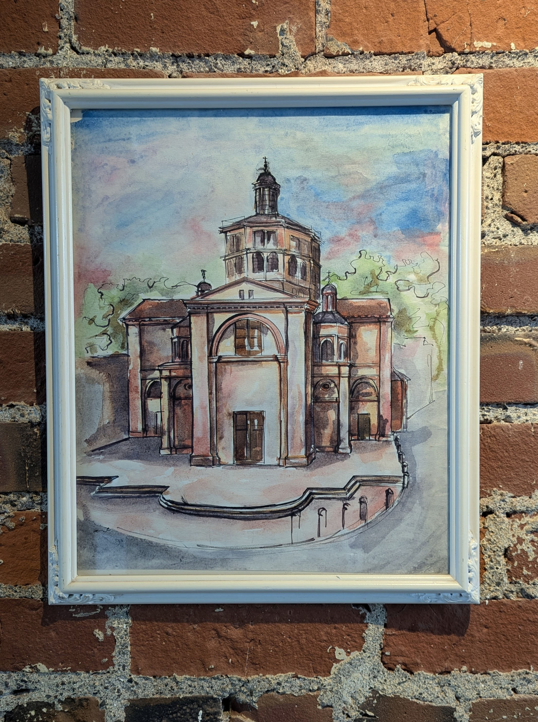 Vintage Original Watercolor - Italian Flea Market Find