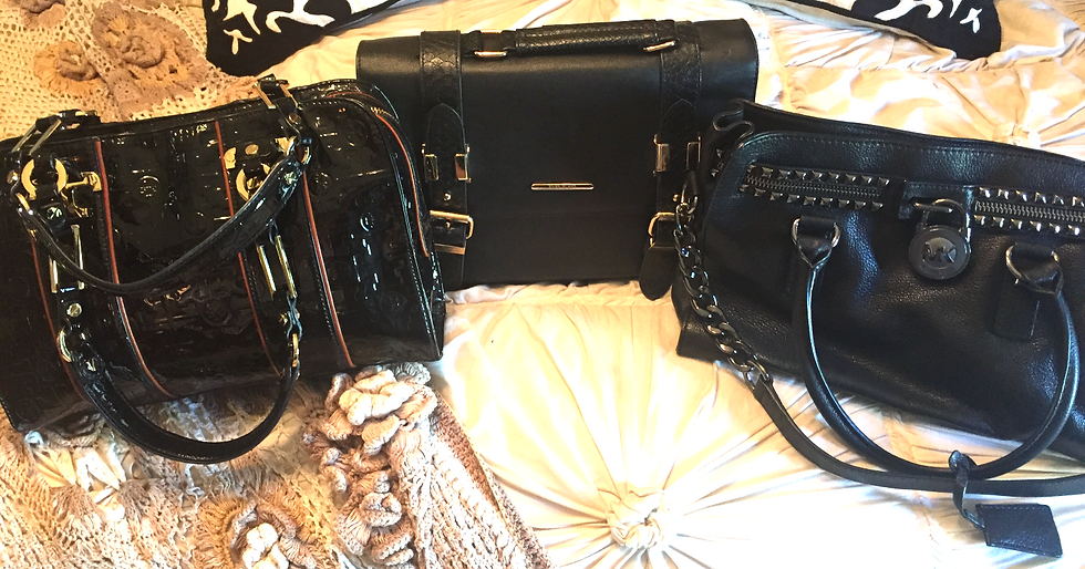 Black Bags: Tory Burch, River Island, Michael Kors