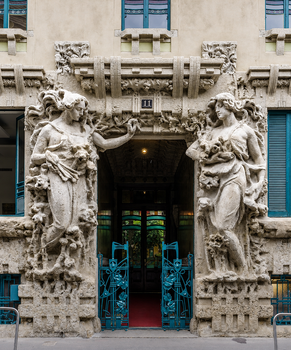 Campanini house entrance, Milan, Italy