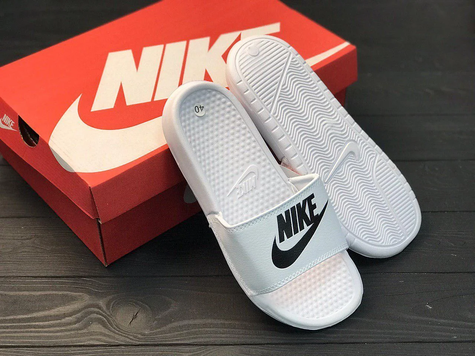Сланцы Nike / шлепки найк женские белые