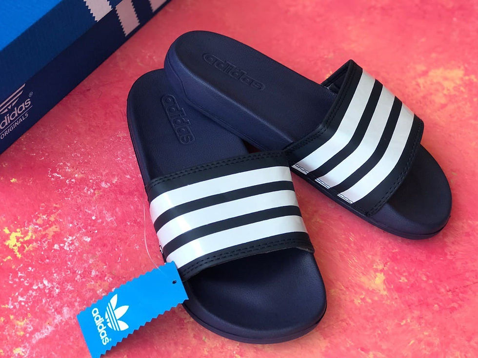 Прев'ю: Сланцы Adidas / Тапочки адидас / шлёпки тёмно-синие