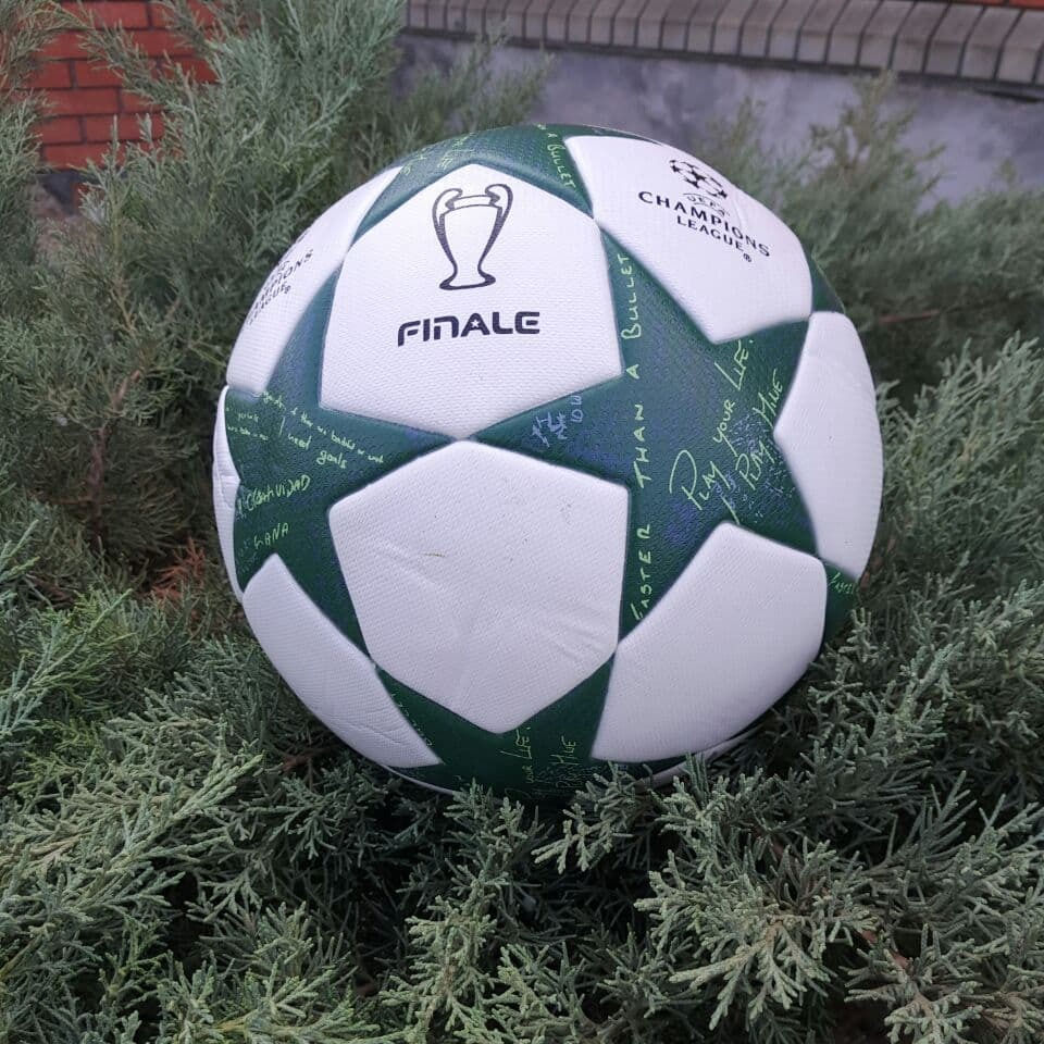 Прев'ю: Футбольный мяч Champions League / мяч лига чемпионов / бело-зеленый мяч