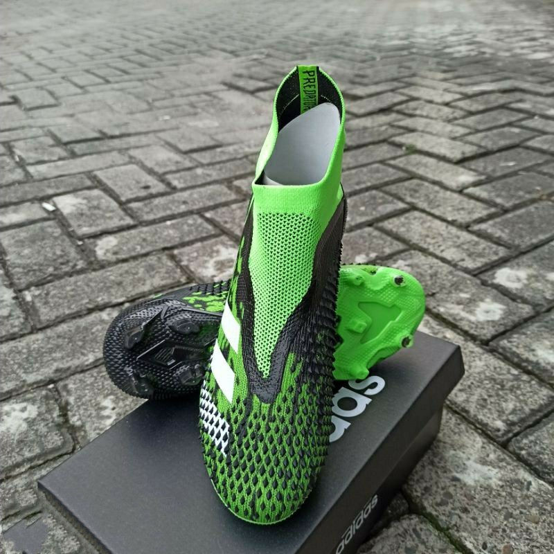 Футбольные бутсы Adidas Predator 20+ FG Mutator Signal Green  / Бутсы адидас / Футбольная обувь / Копы
