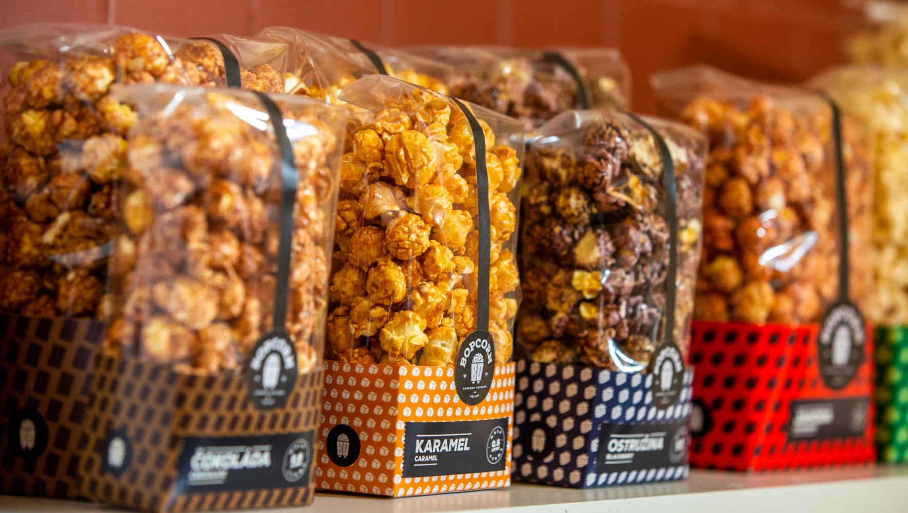Bopcorn Ostrava gourmet popcorn Výroba a prodej gourmet popcornu