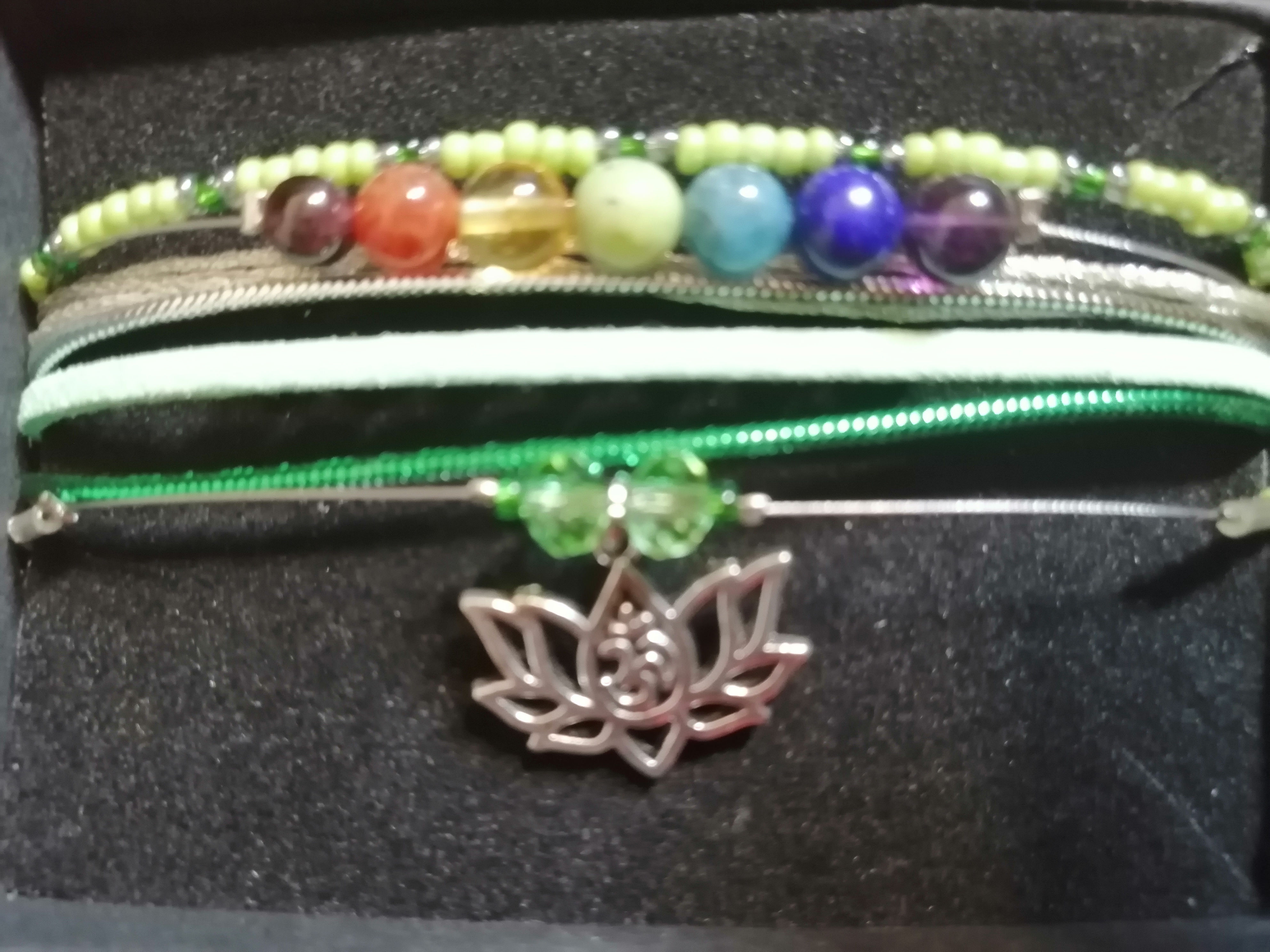 BMCKPFVCA -Bracelet multifils chakras pierres fines
