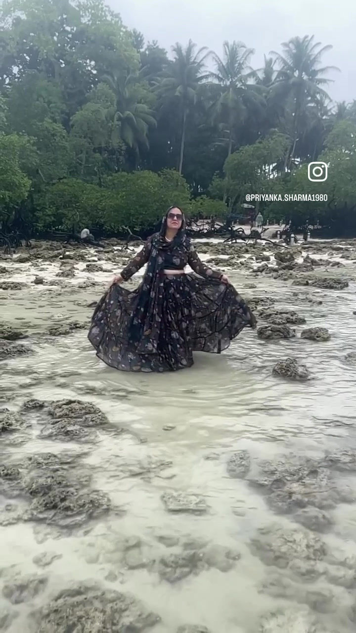 Thumbnail: Layered Lehenga , Blouse and Dupatta