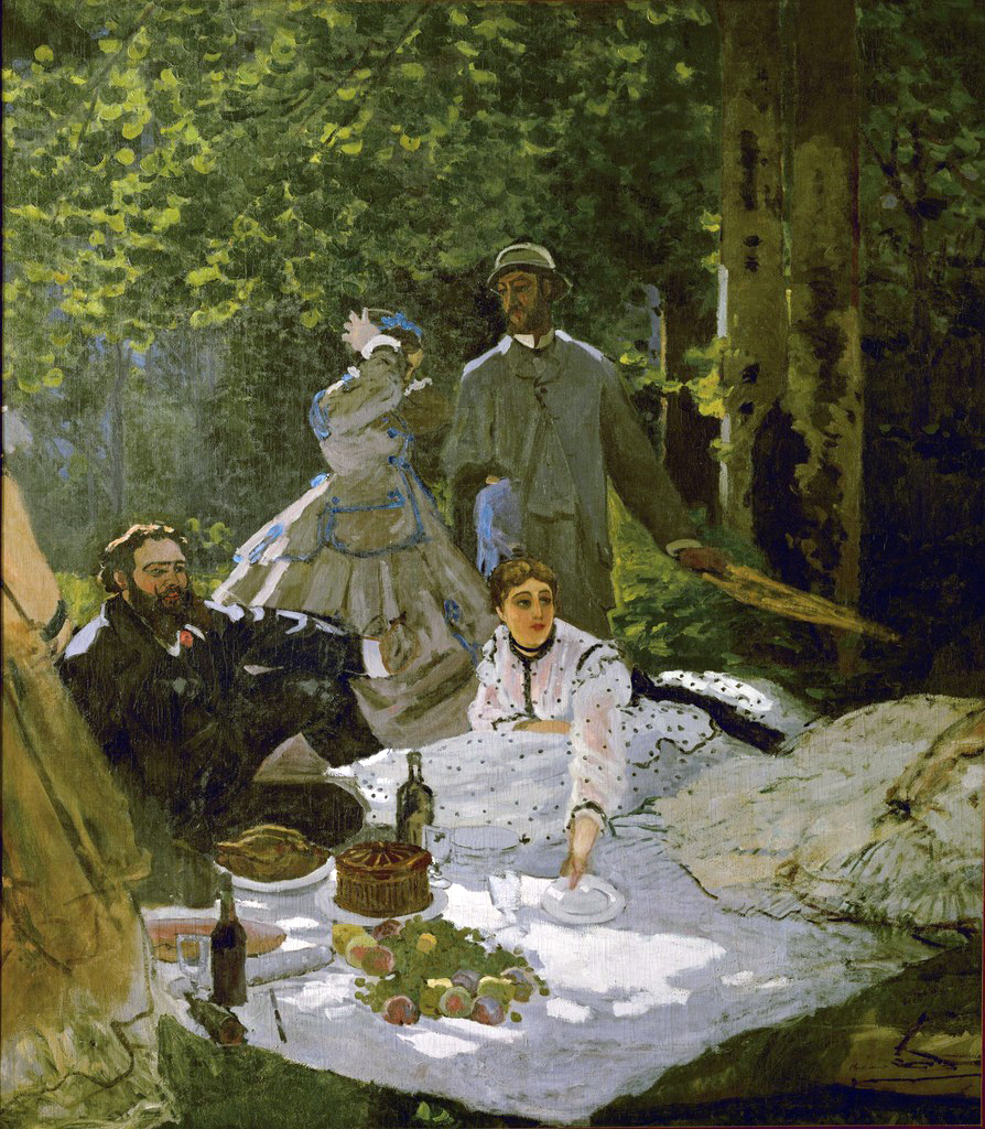 Claude Monet, Luncheon the Grass, central panel, 1865-1866