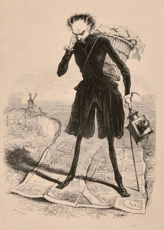 Grandville, Frontispiece for Le Diable à Paris, 1847