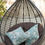 Thumbnail: Vintage sparrows Cushion Cover Dusty green