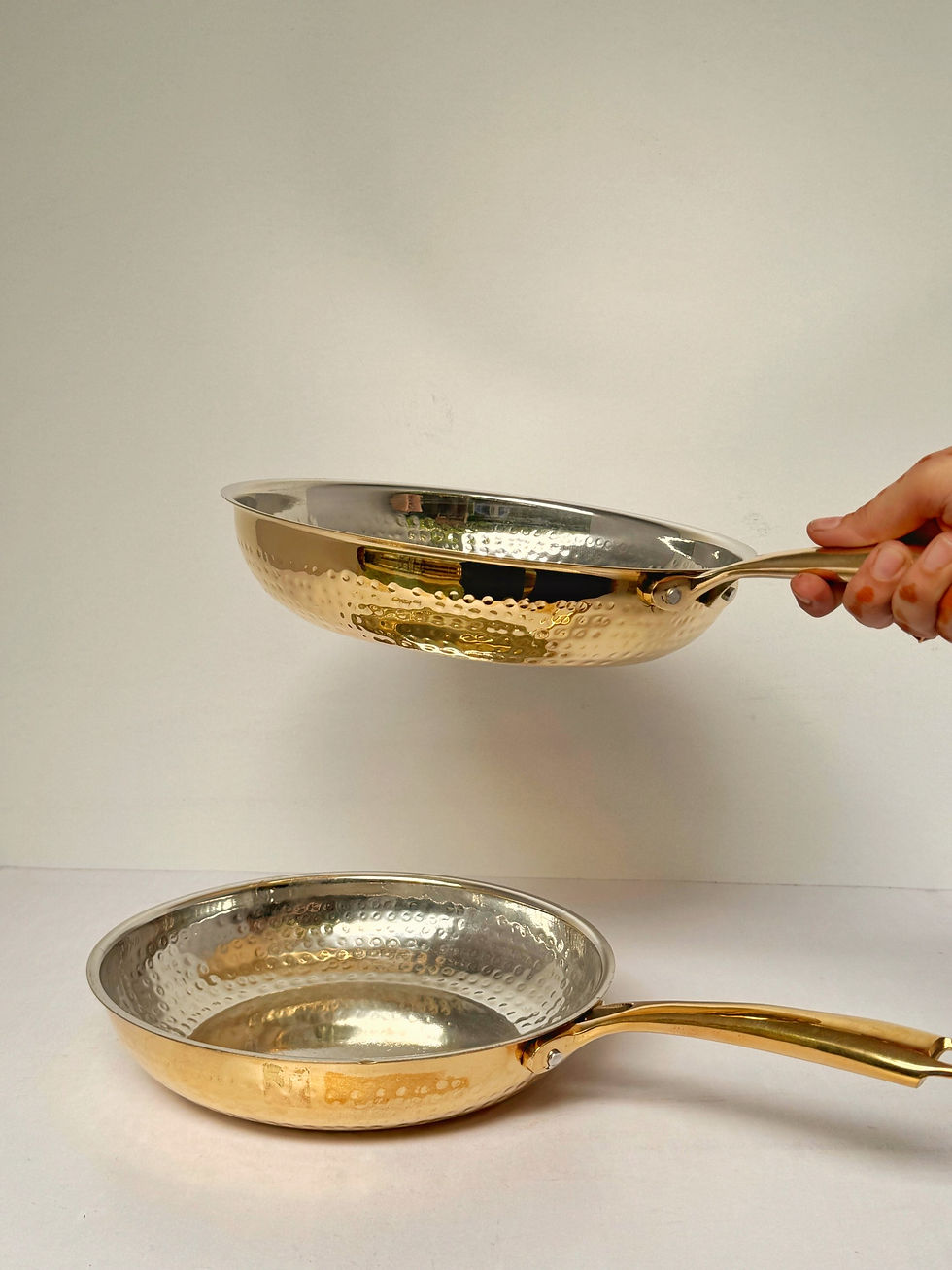 Thumbnail: Brass Hammered Frying Pans - 2 sizes