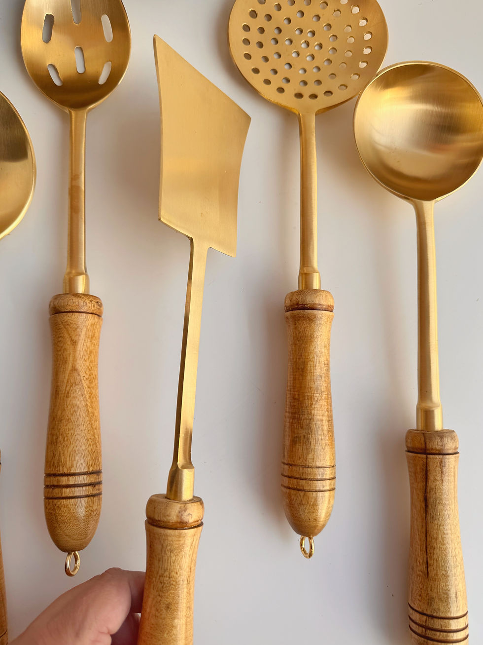 Thumbnail: Brass Ladle Set of 5 - Matt Finish