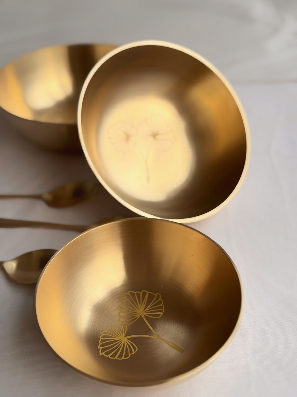 Thumbnail: Signature Bloom Brass Bowl Set of 3