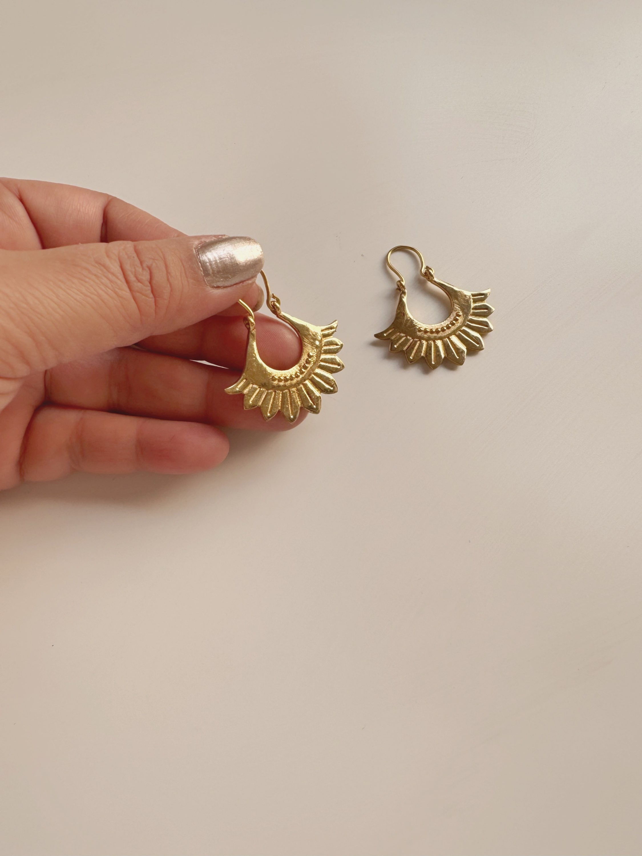 Indira Brass Earrings