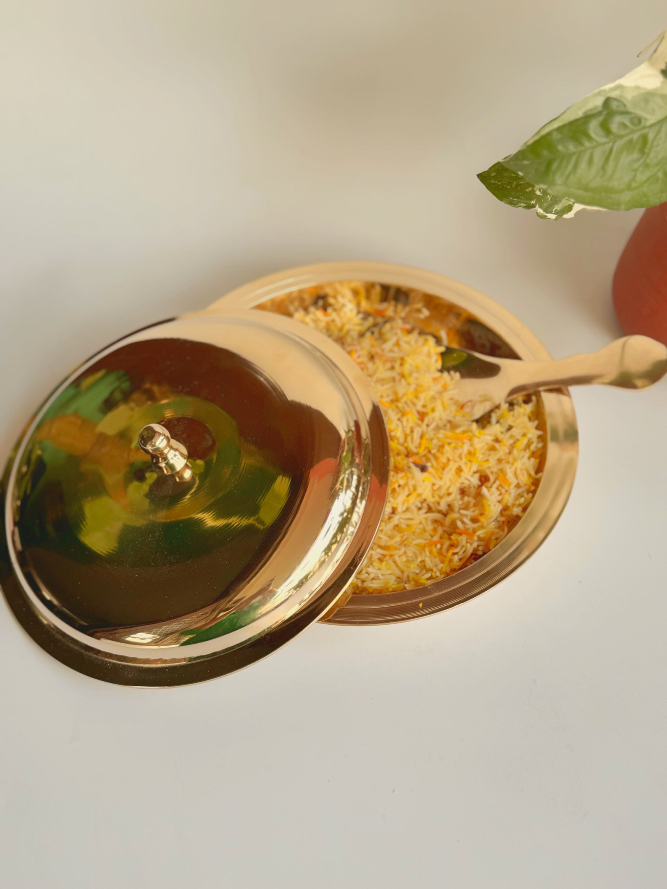 Kansa Rice Platter Silk Finish 11 inch