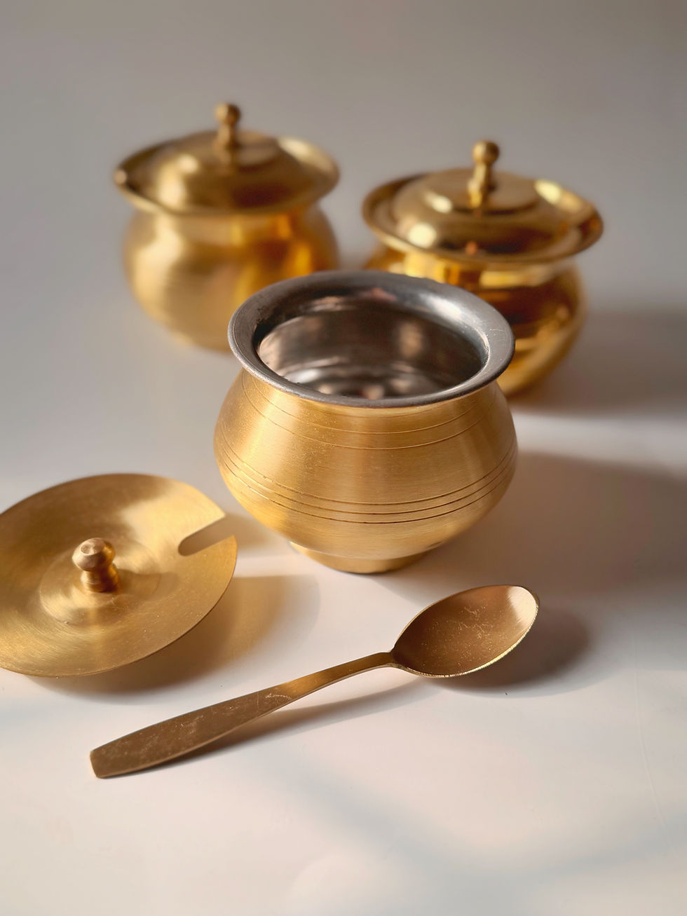 Thumbnail: Brass Matt Ghee Pot with Kalai