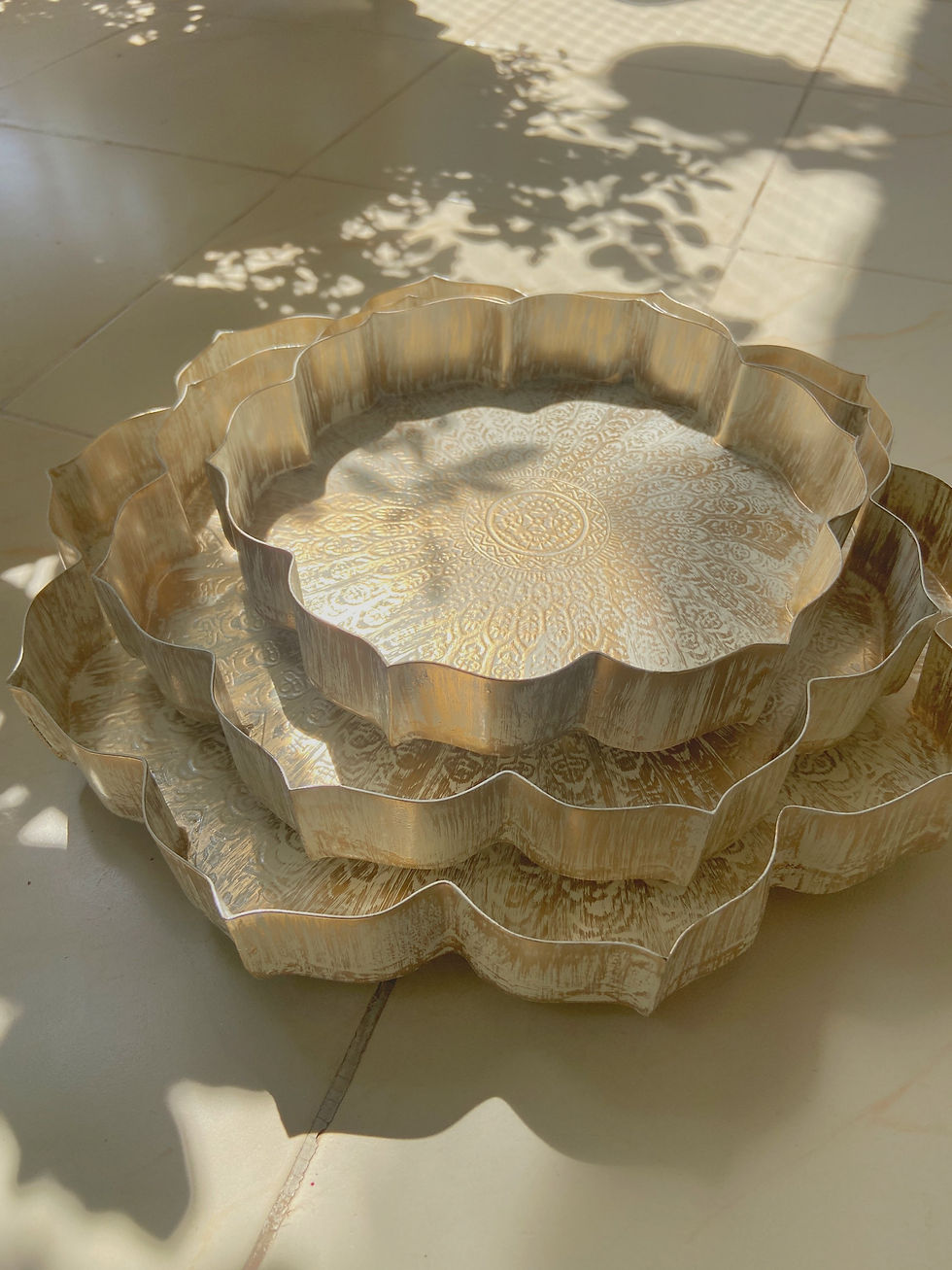 Thumbnail: Lotus Urli Tray Set of 3