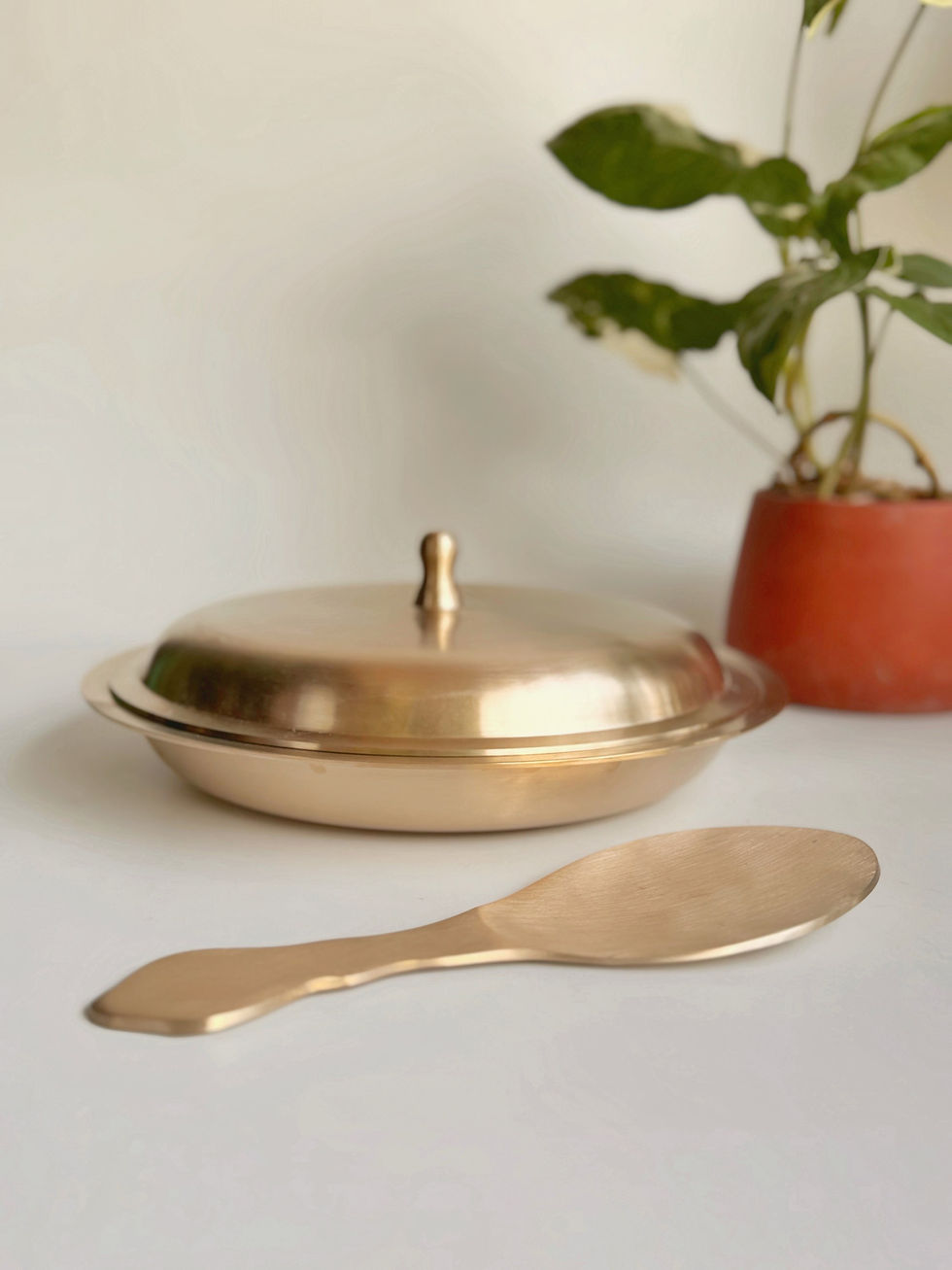 Thumbnail: Kansa Rice Platter Matt Finish 11 inch