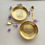 Thumbnail: Hibiscus Bloom Brass Plate – Set of 2 | Hand-Etched Elegance