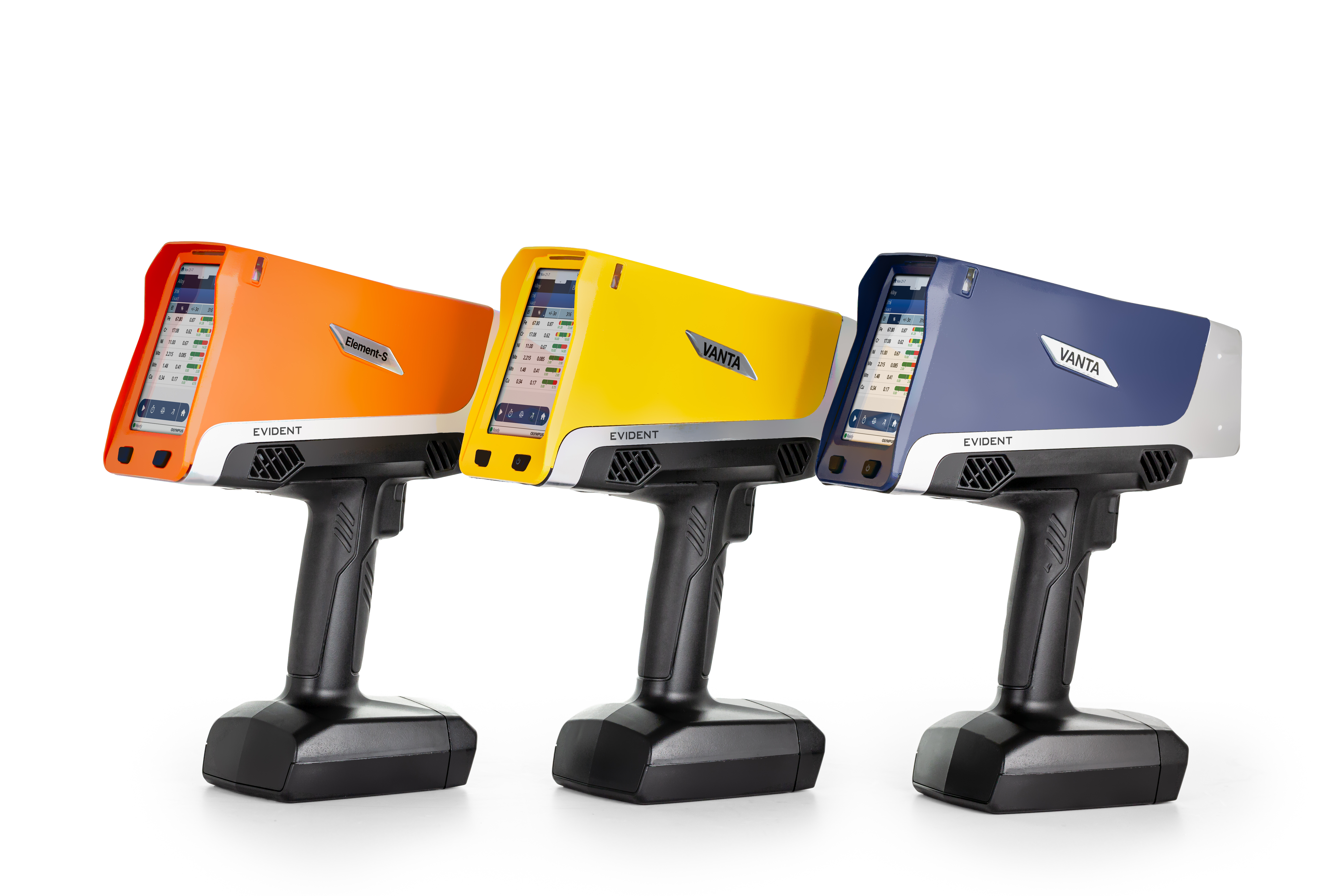 Gamma Vanta Evident: Element-S arancione, Max giallo e Core blu