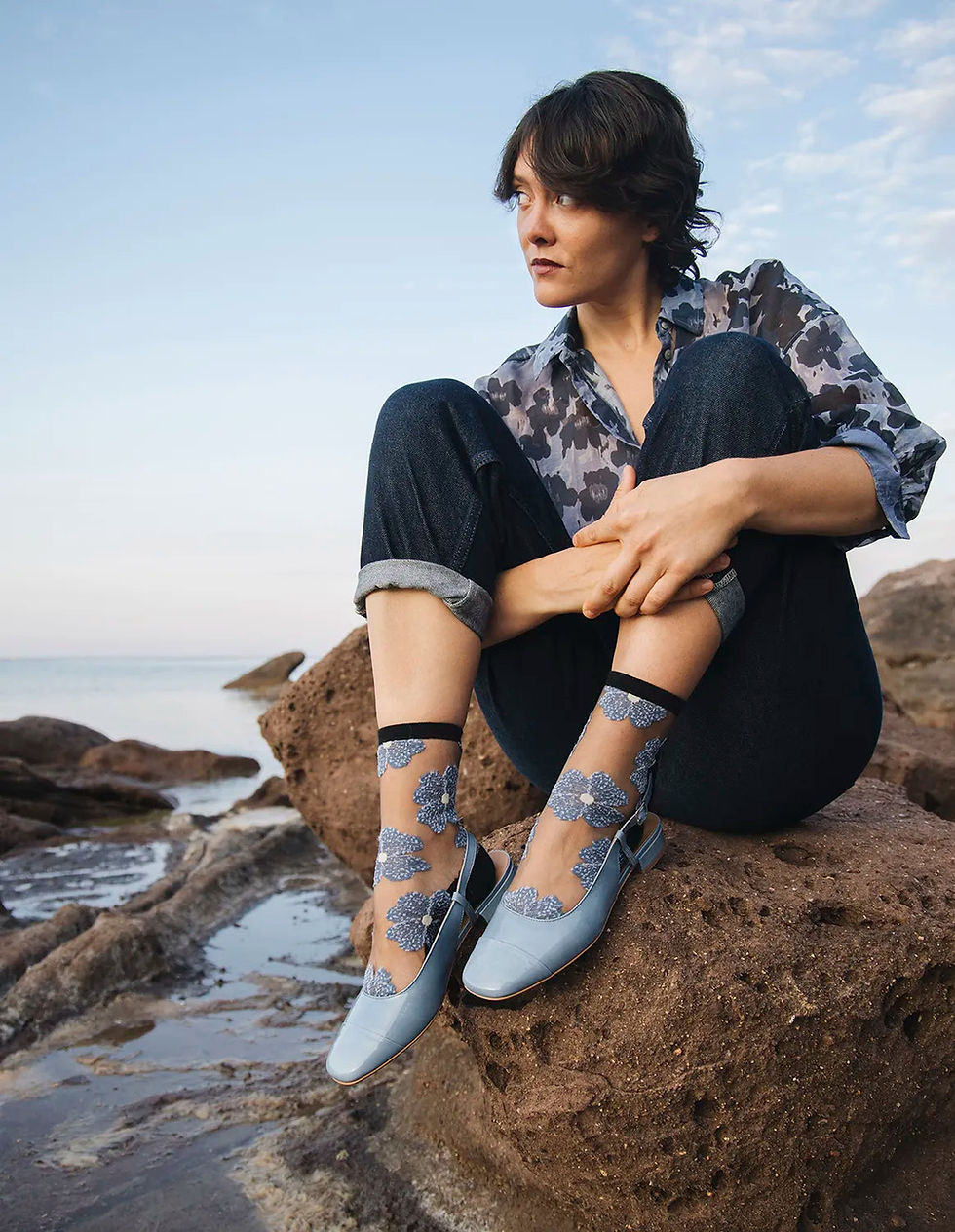 Miniatura: meias MURANO BLEUE