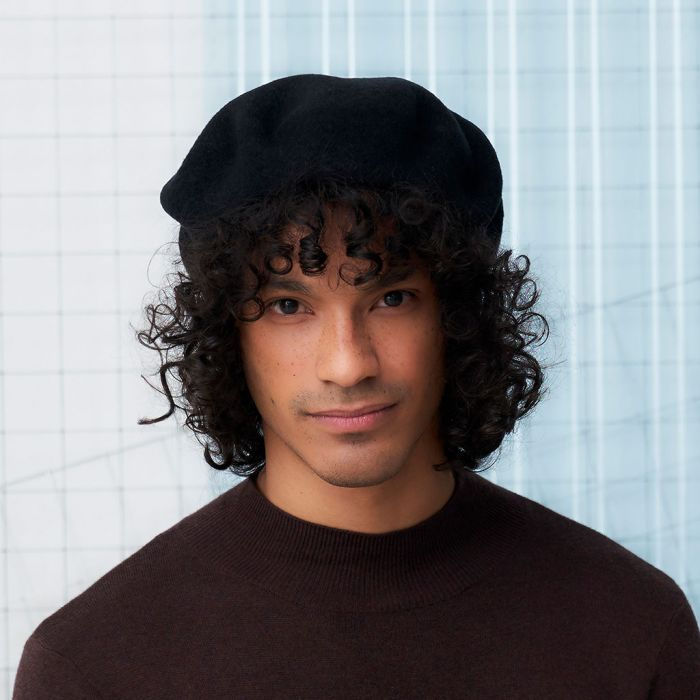 Miniatura: Boina de caxemira IRATY, noir, Laulhère