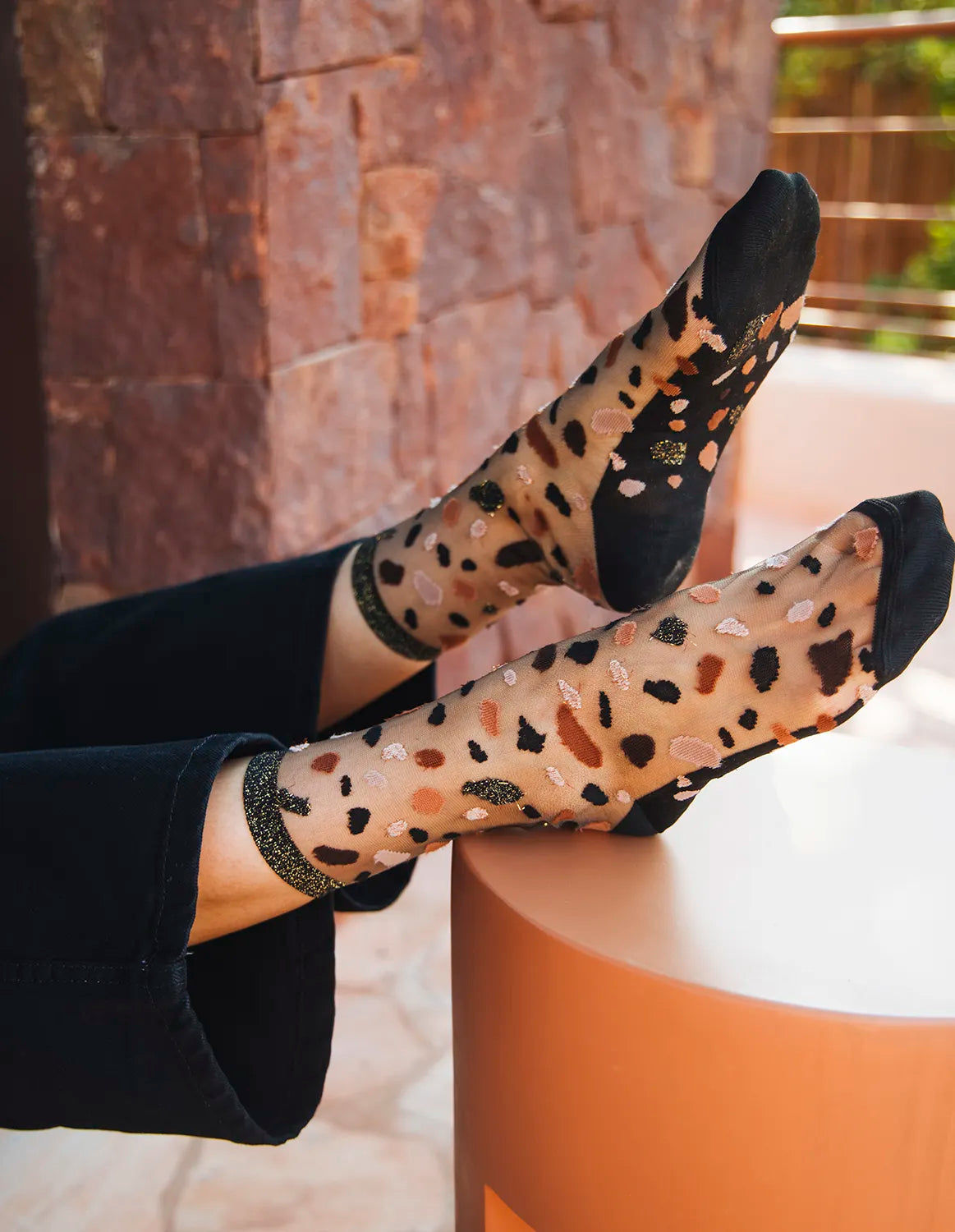 meias LAC GIVRÉ BRUNE