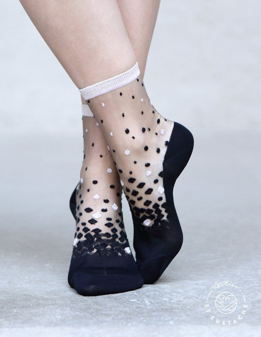 Miniatura: meias NAKAMEGURO Noir-Or