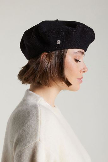 Miniatura: Boina AUTHENTIQUE noir lurex