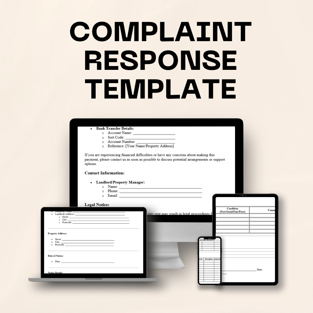 Complaint Response Template