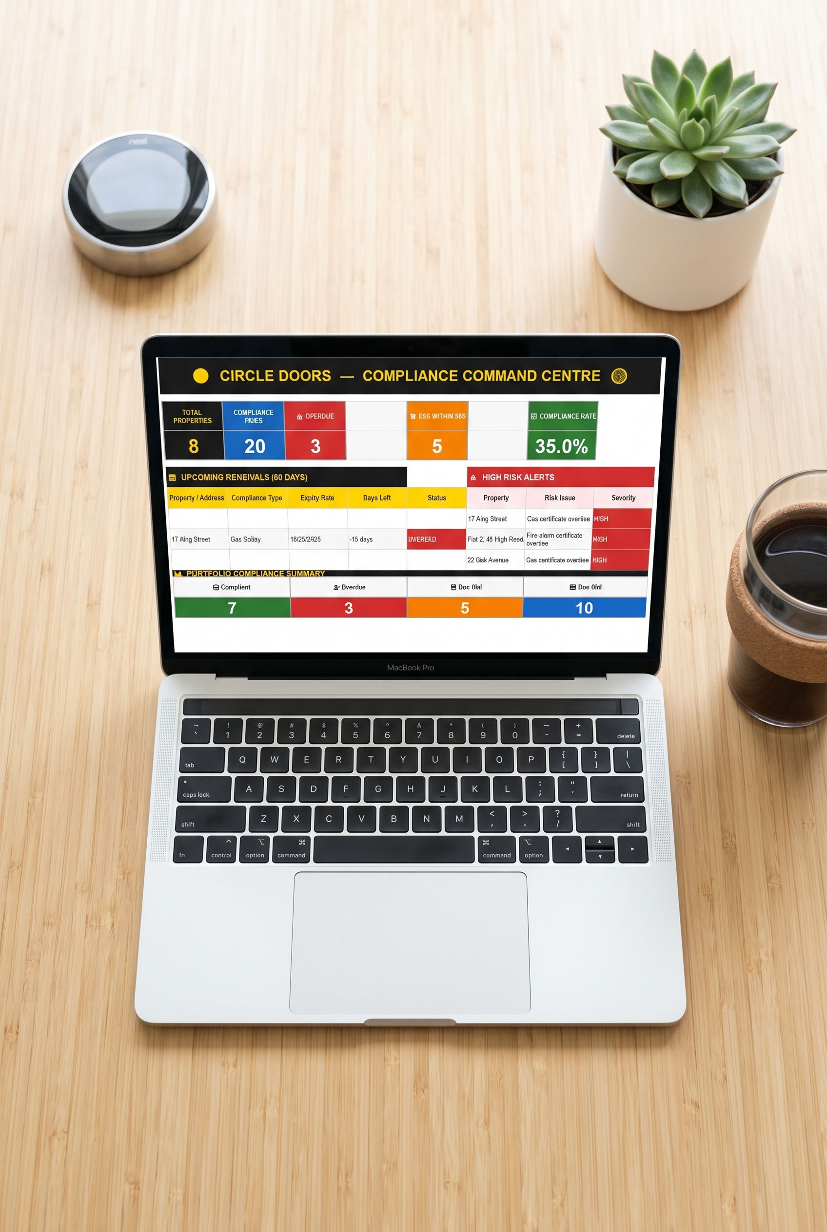 Circle Doors Property Compliance Manager (Excel Edition)