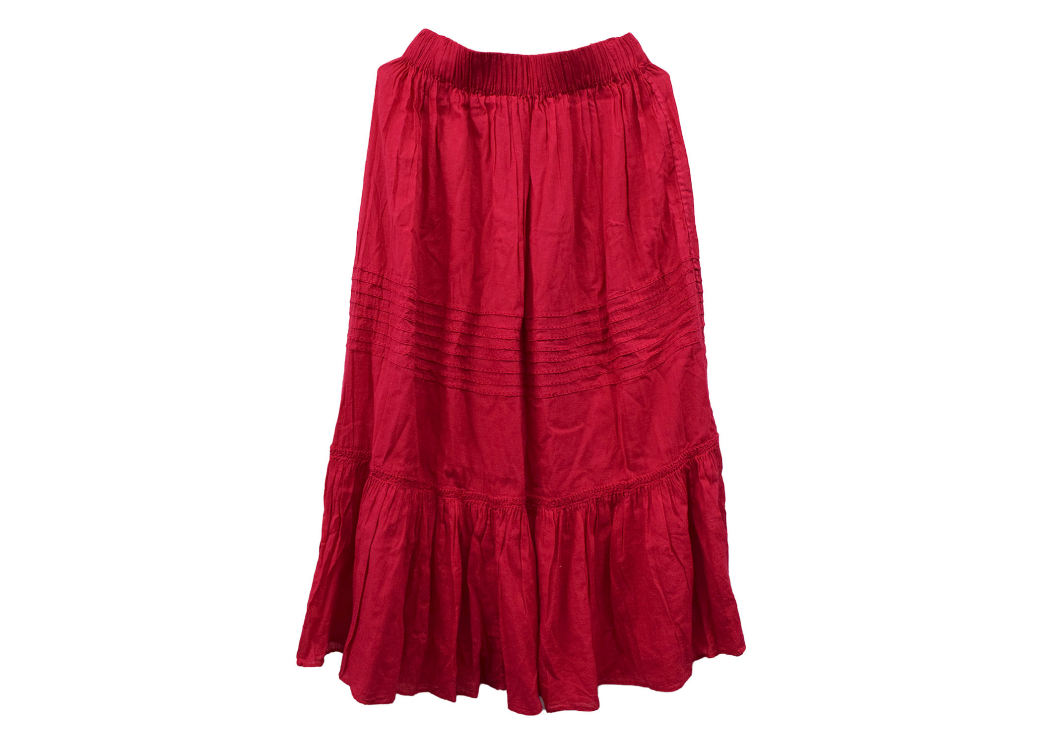Falda Aguacatenango - Talla M a G -Manta corrugada Fucsia/ elastico