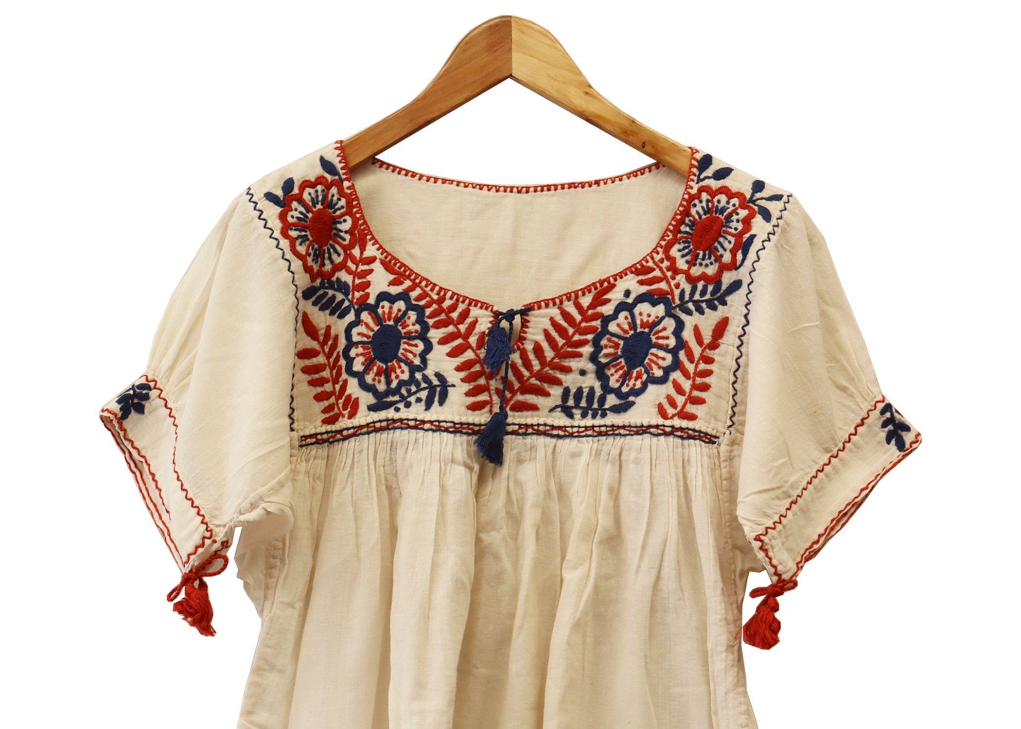 Blusa Aguacatenango - Talla Ch a M -Manta Corrugada Crudo