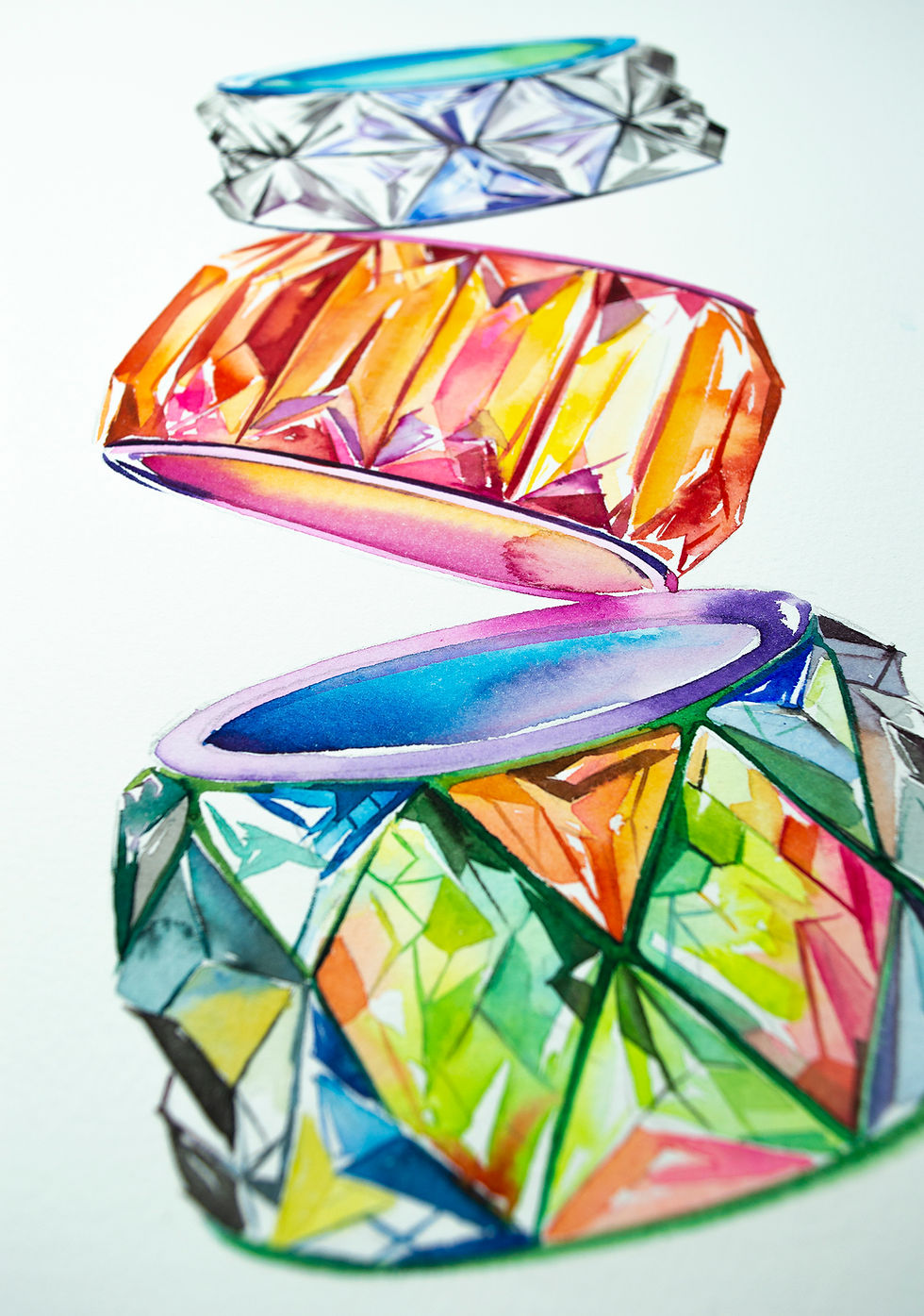 Thumbnail: An original painting Blingtastic series – Rings