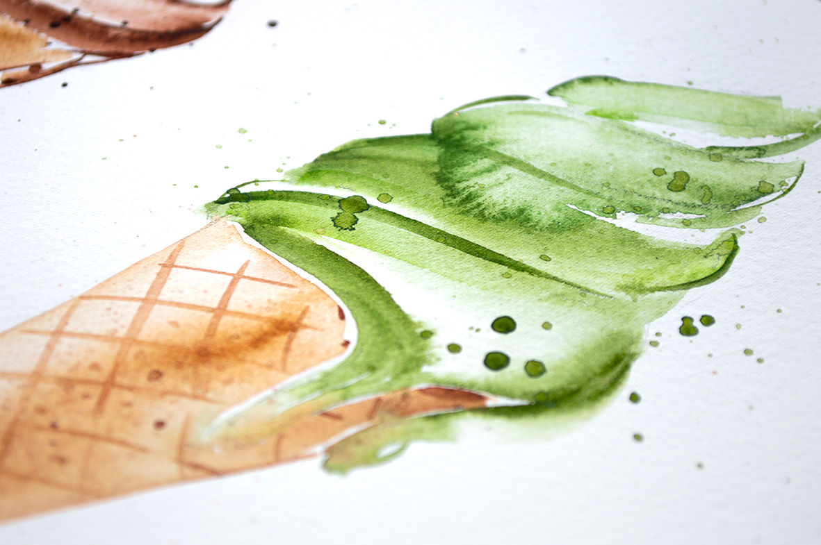 An original painting – Melting ice-cream